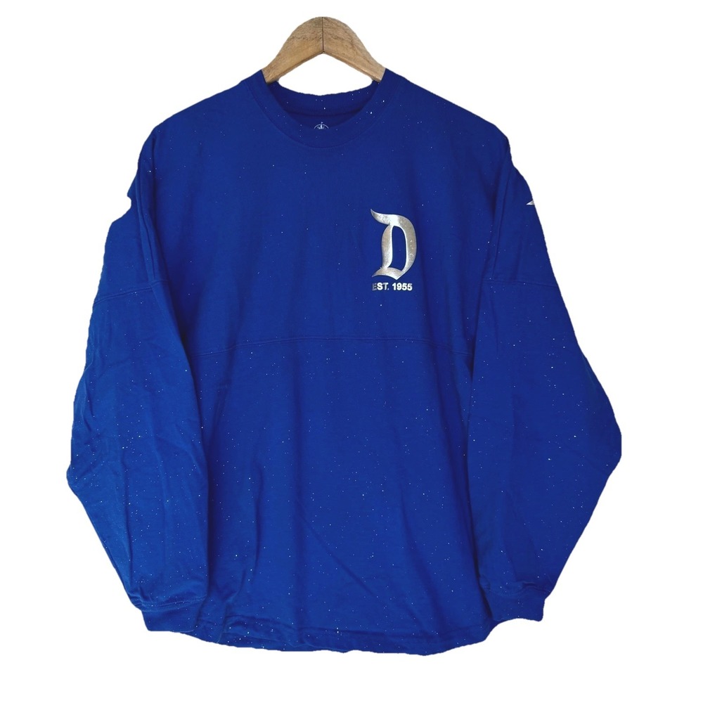 Disneyland Wishes Come True Spirit Jersey Adult Medium Royal Blue Cotton Cozy
